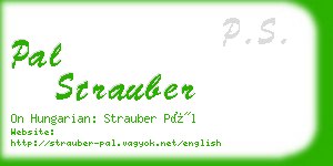 pal strauber business card